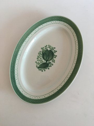 Royal Copenhagen Green Tranquebar Oval Serving Platter No. 929