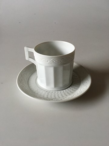 Royal Copenhagen White Fan Coffee Cup and Saucer No. 11572