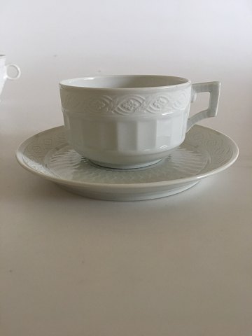 Royal Copenhagen White Fan Tea Cup and Saucer No. 11545
