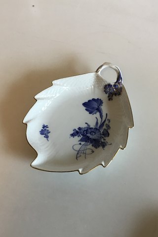 Royal Copenhagen Blue Flower Curved with Gold Leaf-Shaped Dish No. 1599