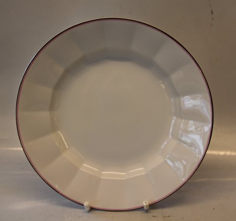 8549-1536 Middagstallerken 25,5 cm (624) 
  Palace (Palads) Kongelig Dansk Kantet Porcelæn med rød og grå kant
