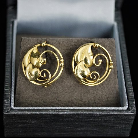 Earrings of 14k gold, 1930 - 1940