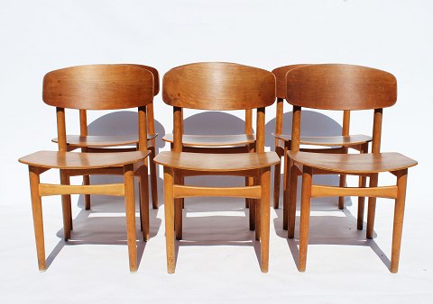Sæt af seks Spisestuestole - Model 122 - Teak - Børge Mogensen - Søborg 
Møbelfabrik - 1960

