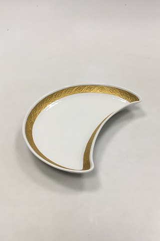 Royal Copenhagen Guld Vifte Halvmåneformet Fad No. 11551