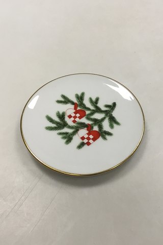 Bing og Grøndahl Juleminiatureplatte med grangren og julehjerter No. 2813/5709