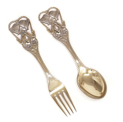 Christmas spoon and fork 1912