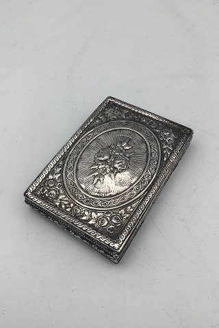 Sølv Æske med Blomstermotiv