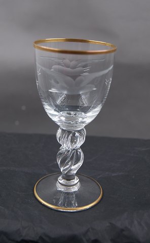 item no: g-Mågeglas m. guld hvidvin-1
