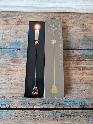 Georg Jensen - Golden Christmas candle holder with bell