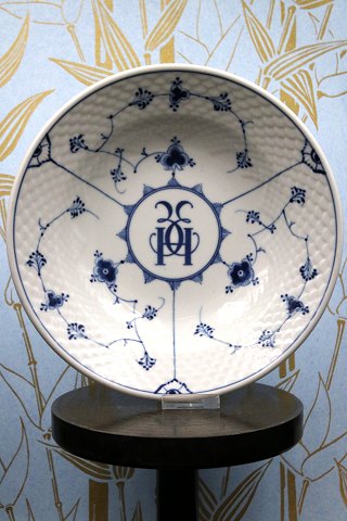 Bing & Grondahl Blue-painted - Blue Fluted deep plate in hotel / iron porcelain 
with logo...