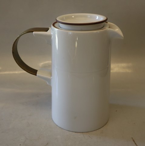 14935 Kaffekande 18.5 cm Brun Domino Kongelig Dansk  porcelæn