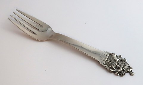 H. C. Andersen fairytale fork. Silver cutlery. The Swineherd. Silver (830). 
Length 15 cm.