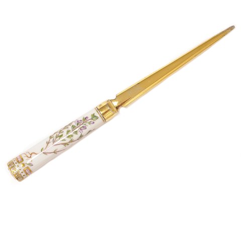 Flora Danica Briefmesser von Royal Copenhagen & 
Georg Jensen. L: 24cm