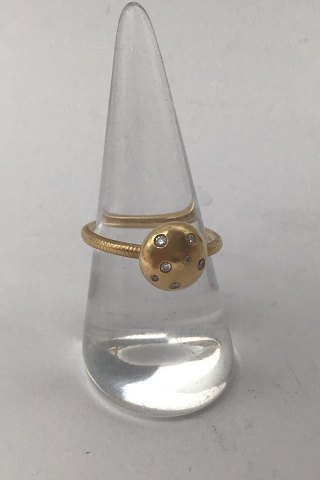 Dulong Fine Jewellery 18K Guld Mushroom Ring (7 Brillanter)