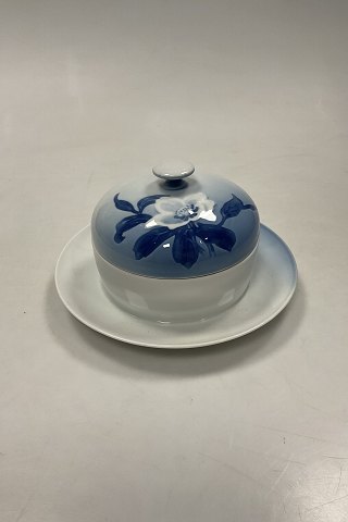 Bing and Grondahl Christmas Rose Butter Box with underplate No. 196