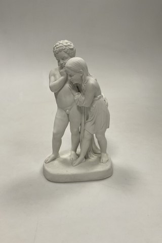 Bing og Grøndahl Johannes Døberens Prædiken. Figur af 2 Børn No. 49