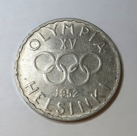 Finland. Sølv 500 Mark 1952. Olympiaden Helsingfors