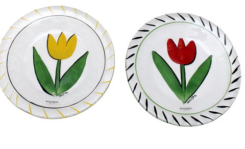 2 Tulipa tallerkener, Kosta Boda