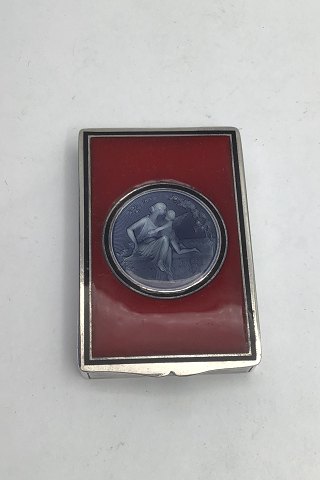French Silver Compact Enamel