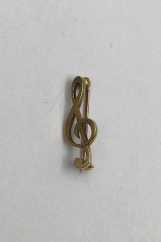 Georg Jensen 18K Guld Broche G-Nøgle