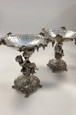 Austrian Footed Bowl set in silver with Angles
