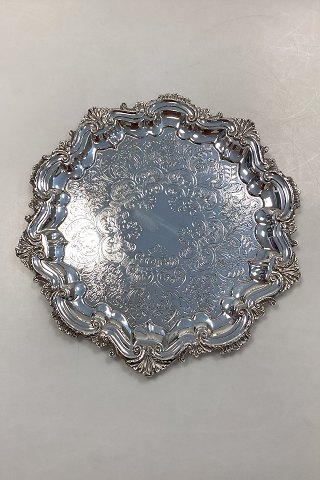 Ornamented English Silver Plated Serving Tray