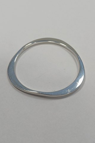Modern Triangular shaped Armring Bangle in Sterling Silver