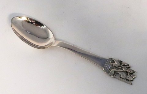H. C. Andersen fairy tale. Child spoon. Silver cutlery (830). The Spinning 
Wheel. Length 15 cm