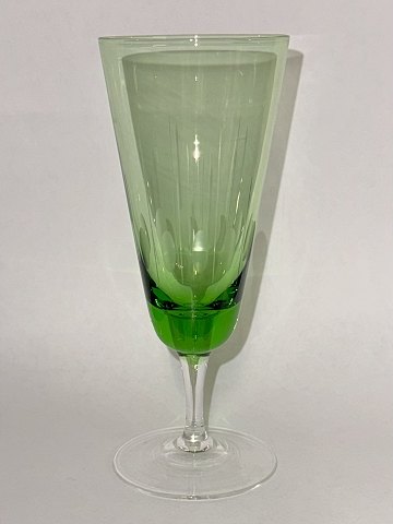 Lyngby Glasværk: Vinglas med grøn kumme