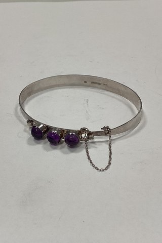 Bracelet in Sterling Silver with Purple Stones from Santra Gold and Silver