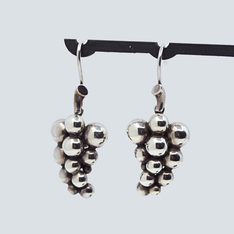 Georg Jensen; Pair of Moonlight Grapes earrings in sterling silver
