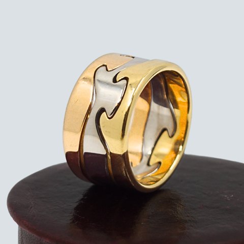Georg Jensen, Nina Koppel; Fusion ring, three rings made in 18k, gold, white gold and rose gold