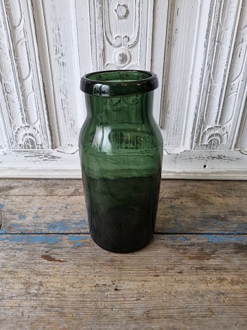 Green pickle glass, Aalborg glassworks 1899. Height 22 cm.