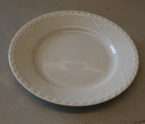 615 Bread and butter plate 15.8 cm  (575) White Fluted Danish Porcelain half lace