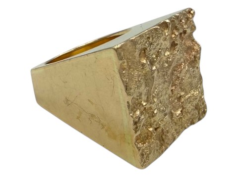 14 karat guldRing i meget kraftig kvalitet - Str. 52