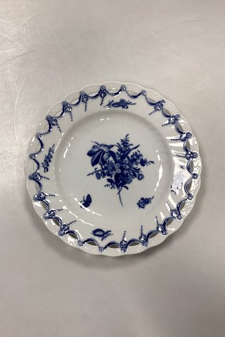 Antique Royal Copenhagen Blue Flower Curved Plate, openwork