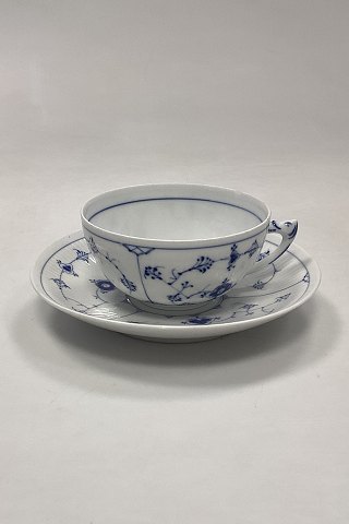Bing and Grondahl Blue Painted / Blue Fluted Large Tea Cup and saucer