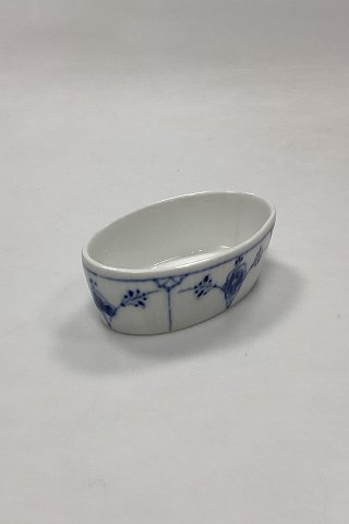Bing and Grondahl Blue Painted / Blue Fluted Oval Salt Dish