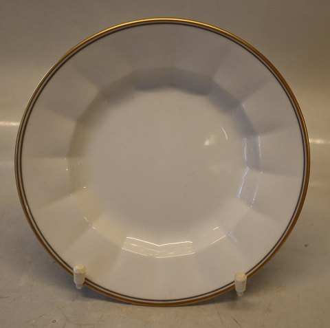 Palace 8518-1535 Sidetallerken 17.5 cm  (617)  Kongelig Dansk Kantet Porcelæn(Palads) guld & grå/ platinkant