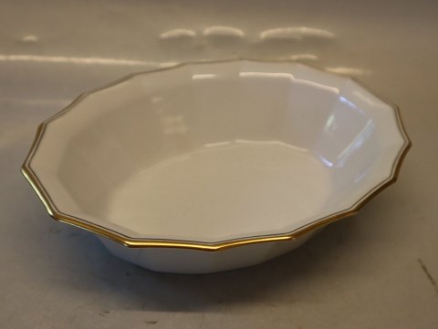 Palace 8632-1535 Oval salad bowl 6 x 24 cm (578) guld & grey lines  Angular Royal Copenhagen Tableware (Palads)