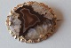 Flot 8k Guld Broche med en Agat,