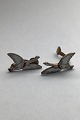 Erik Magnussen Sterling Silver Earrings with Swans (Clips)