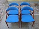 4 dining chairs in rosewood. Danish design by Kai Kristensen from 1960. The 
chairs are in good condition of super quality. 5000 m2 Showroom.