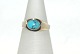 Goldring with light blue stones, 8 Karat Gold
Size: 58