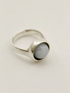 Georg Jensen sterling slv ring med mnesten solgt