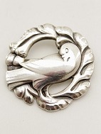 Georg Jensen sterling slv broche med due 123 solgt