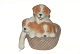 Royal Copenhagen mini CollectionPuppies in basket