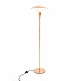 Poul Henningsen: Standerlampe PH 3½/2½ i kobber. Ekstra  overskærm i hvidt 
opalglas medfølger. Pæn stand. H: 131cm