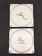 Hollandske fliser 13 x 13 cm. med lbende dyr