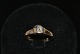 14 karat Guldring med Brillant 
Ring størrelse 52